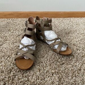 Sigerson Morrison Tan Leather Cage Gladiator Sandals Size 6B Narrow